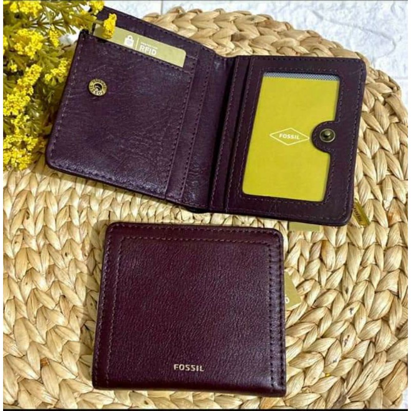  Dompet  Wanita  Fossil Logan Fig Bifold Shopee  Indonesia