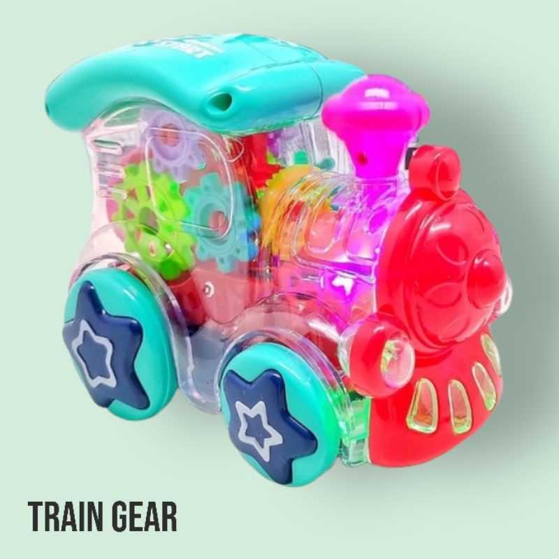 Mainan Anak Kereta Thomas Gear Train Lampu Musik