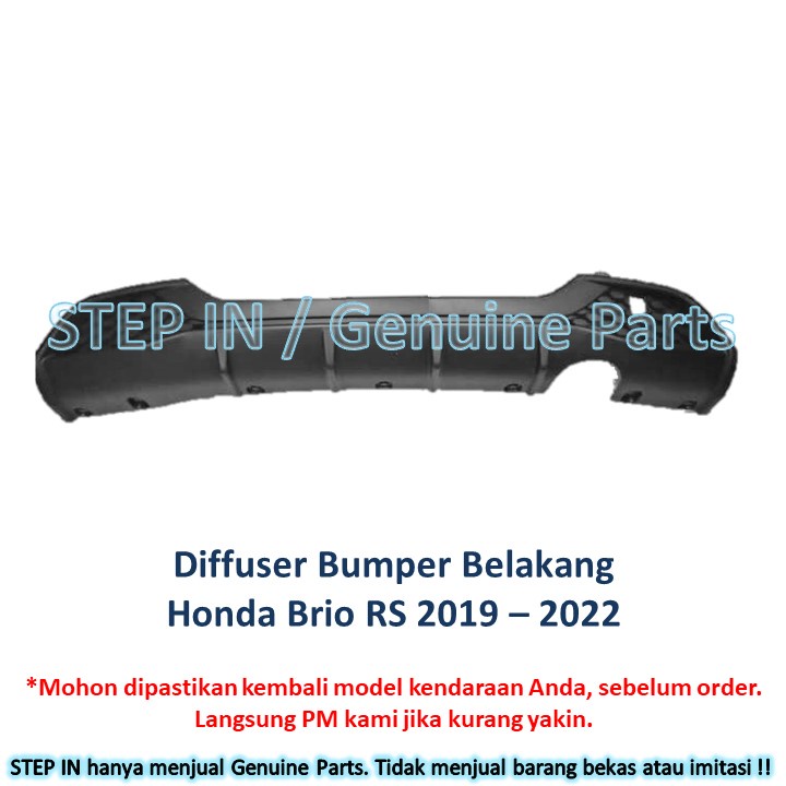 Spoiler Bemper Belakang Honda BRIO RS 2019 2020 2021 2022 Baru Original Diffuser bawah cover tutup