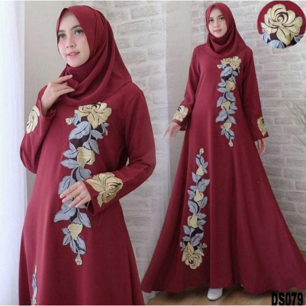 ABAYA HANNA, 2 COLOR - BAJU MUSLIM MURAH TERBARU GROSIR PAKAIAN WANITA BUSANA PESTA MODERN PAKAIAN