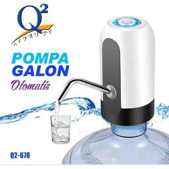 POMPA GALON ELEKTRIK Q2 678 LED / POMPA GALON ELETRIK Q2 678 USB CAS CHARGE / POMPA AIR GALON LISTRIK ELEKTRIK CHARGER USB / POMPA GALON OTOMATIS LED Q2 678 / Q2-678