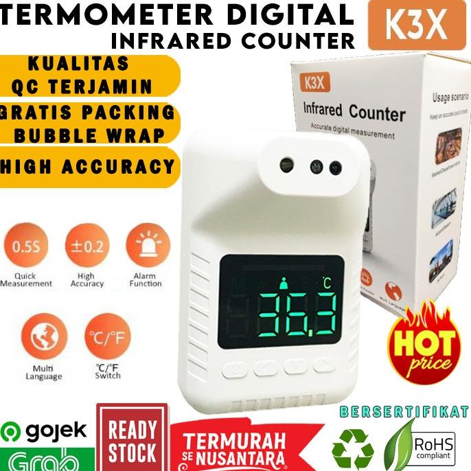 THERMOMETER DINDING NON CONTACT PENGUKUR SUHU BADAN TEMPERATUR DIGITAL
