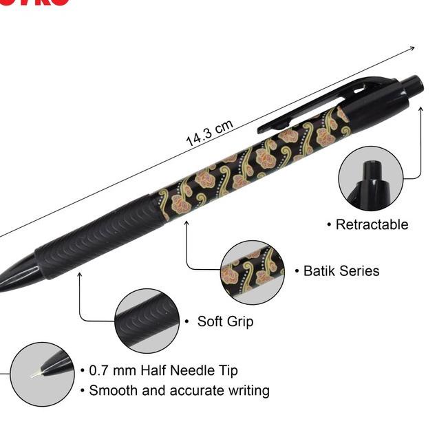 

New - Pulpen / Pen /Ballpoint / Gel Pen Batik Joyko CULTURE BP-184 0.7mm 1 Lusin