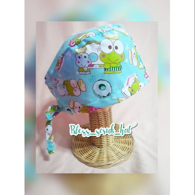 Topi bedah motif/ Scrub hat/ Topi katun/ Kupluk/ kerokeropi