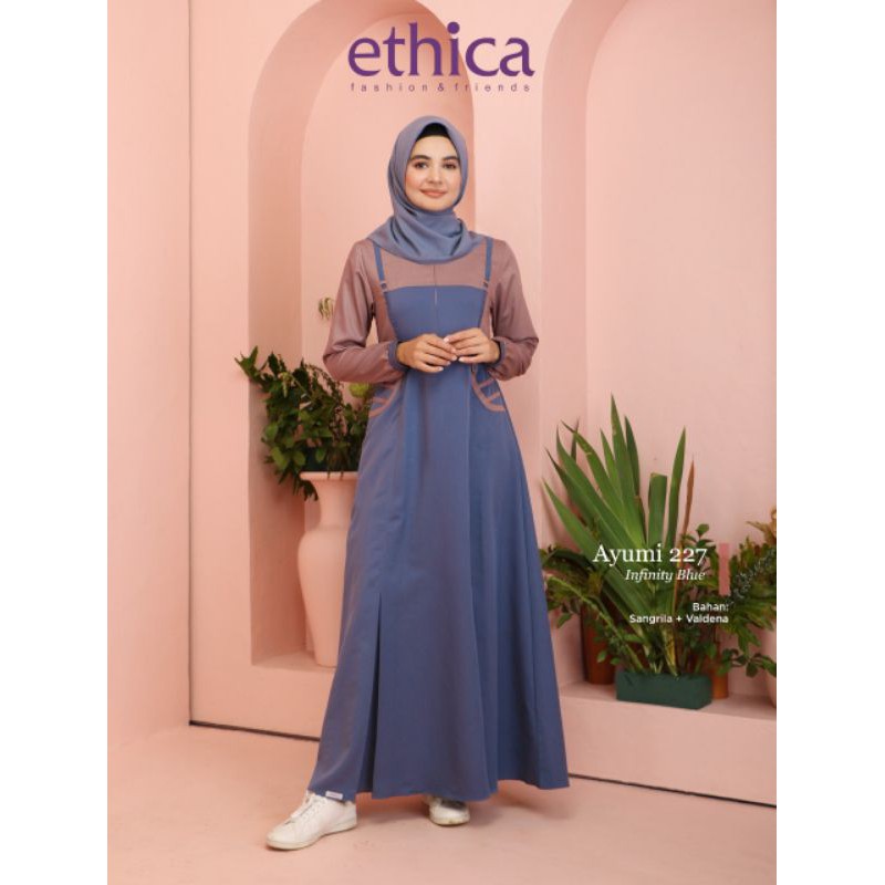 Gamis Murah Ethica Ayumi 227 Infinity Blue terbaru
