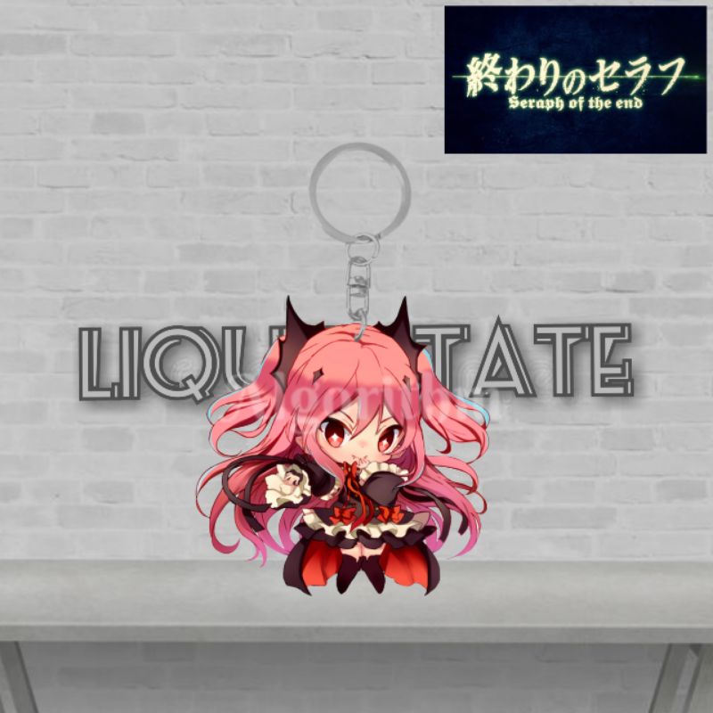 Gantungan Kunci Anime Owari No Seraph Krul Tepes - Ganci Akrilik - Keychain Sovenir Murah