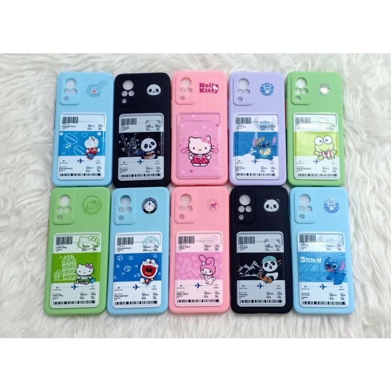 CASE DISNEY CARD SLOT For Hp Realme Vivo Xiaomi Redmi Samsung Case Slot Kartu