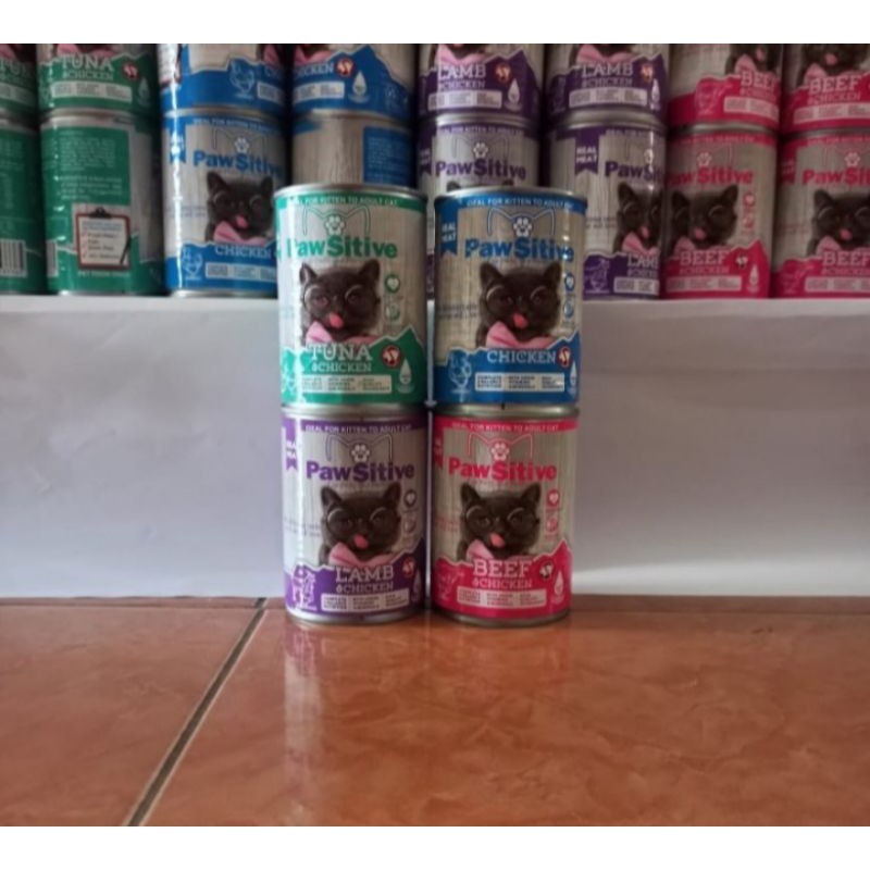 Pawsitive  Kaleng 380gr All Varian/Wet food Kucing