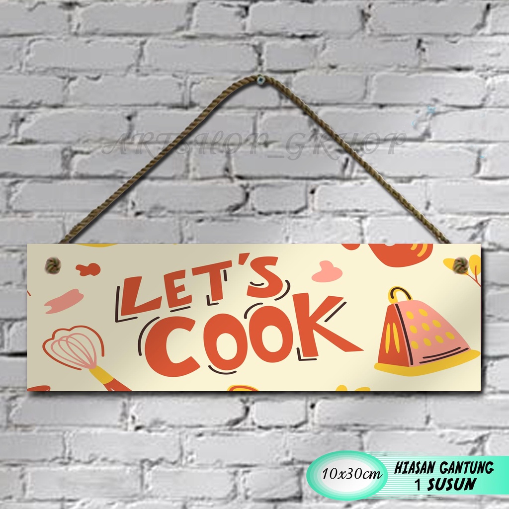 Hiasan dinding dapur pajangan shabby walldecor poster kayu.kitchen cook pajangan Rumah dekorasi