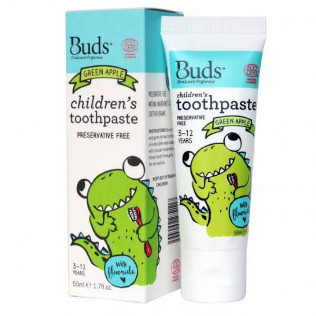 Buds Children's Toothpaste 50ml (Tersedia varian rasa)