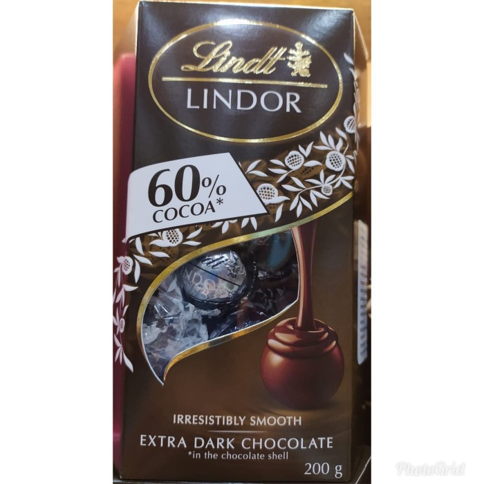 

New Arrival - Promo !! Lindt Lindor Extra Dark Chocolate Truffles - Coklat Import