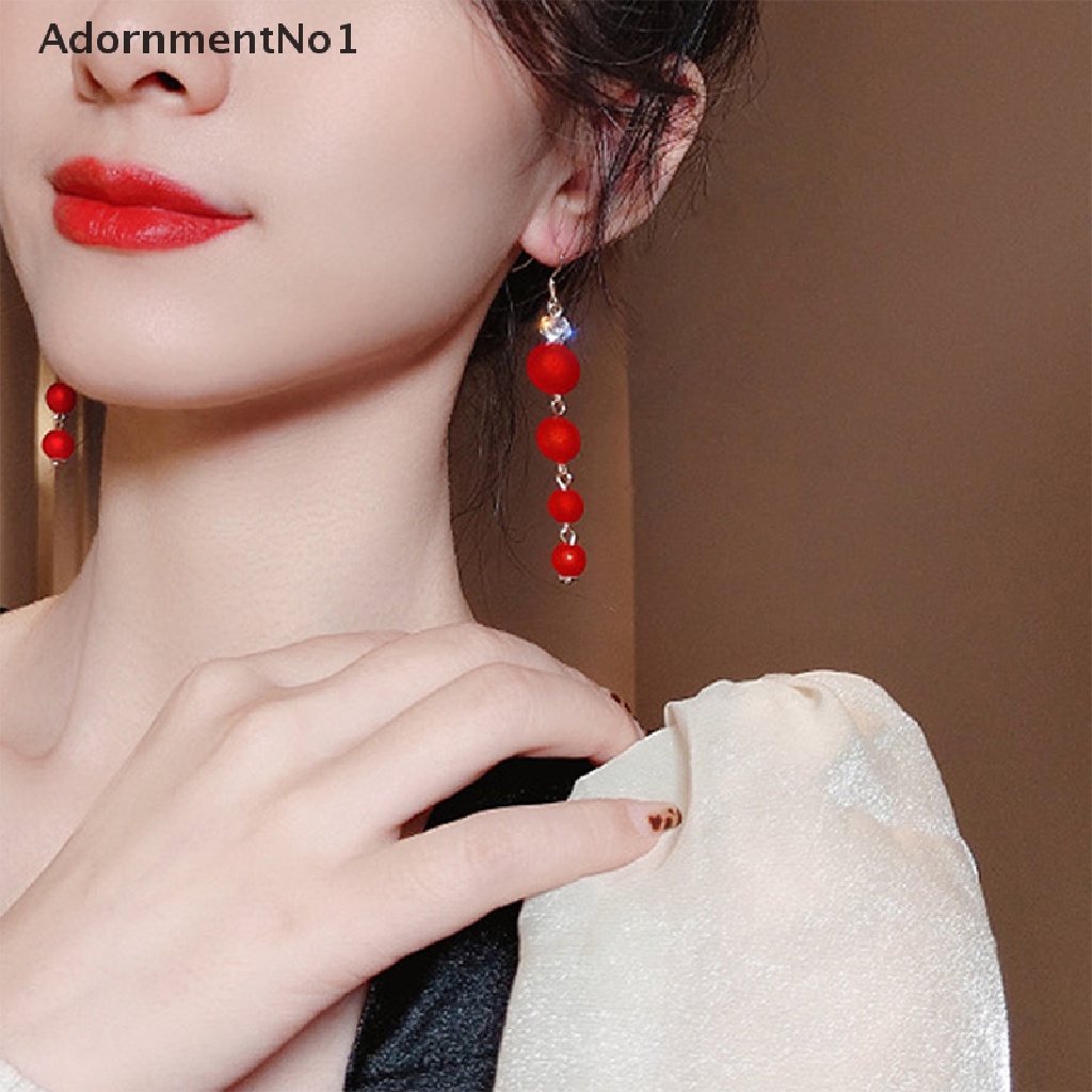 (AdornmentNo1) Anting Tusuk Bentuk Bunga Cherry Aksen Mutiara + Berlian Imitasi Untuk Wanita