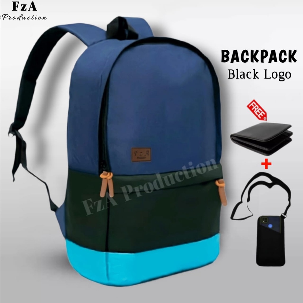 Tas Ransel Distro Kasual Pria Wanita Tas Ransel Laptop Tas Punggung Backpack Original FzA Free Dompet Sakko HP