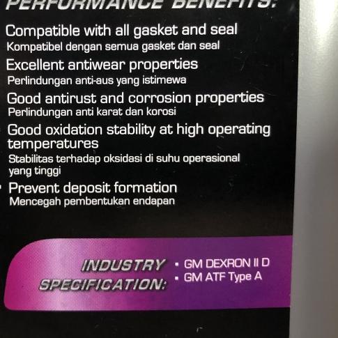 ♥ Oli Transmisi Matic ATF II D (Automatic) - 1 Liter - WIN ♕