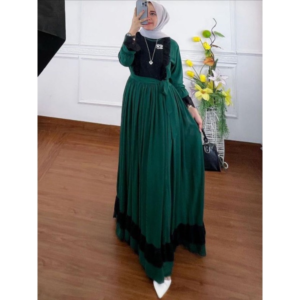 gamis renda dada