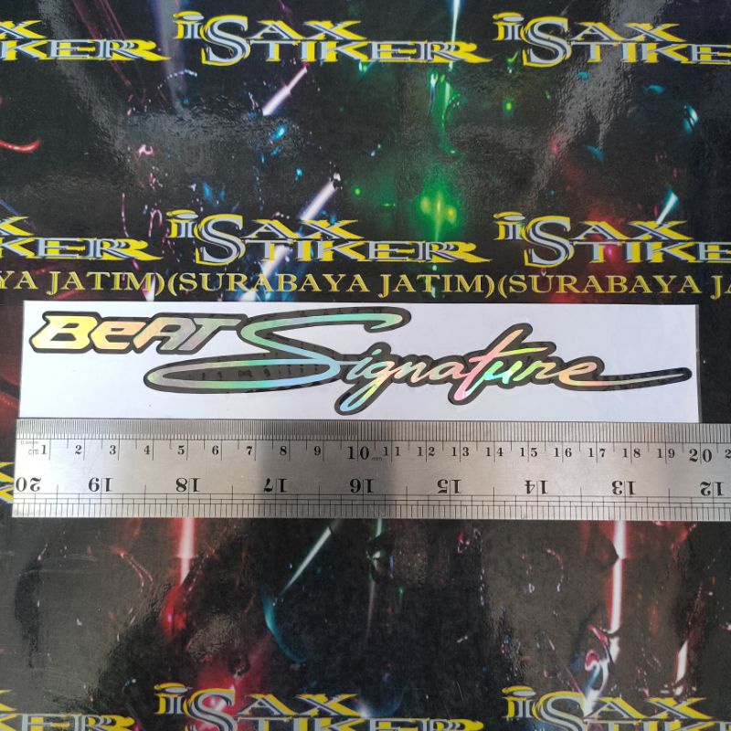 stiker cutting hologram Honda BEAT SIGNATURE