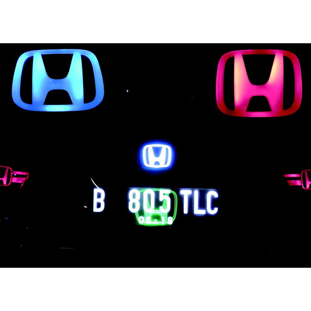 EMBLEM AKRILIK LASER LAMPU LED 3 DIMENSI LOGO HONDA