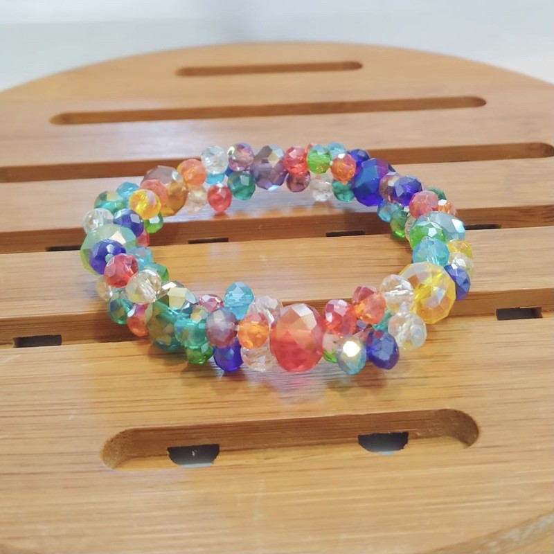 Gkc01 Gelang kristal Tumpuk