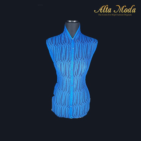 

Alta Moda Brokat Perancis Electric Blue Abstract