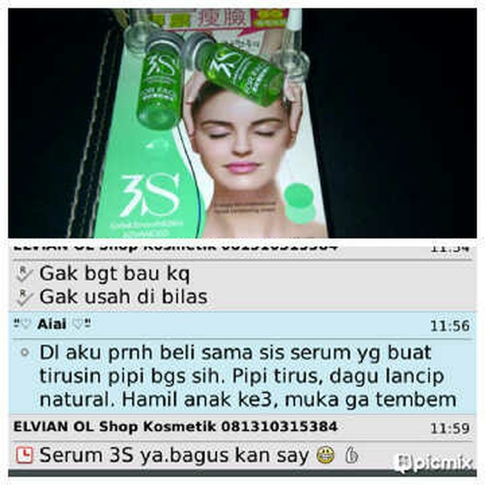 PRODUK Termurah SERUM 3S SOFT,SMOOTH,SLIM FOR FACE - SERUM PENIRUS PIPI