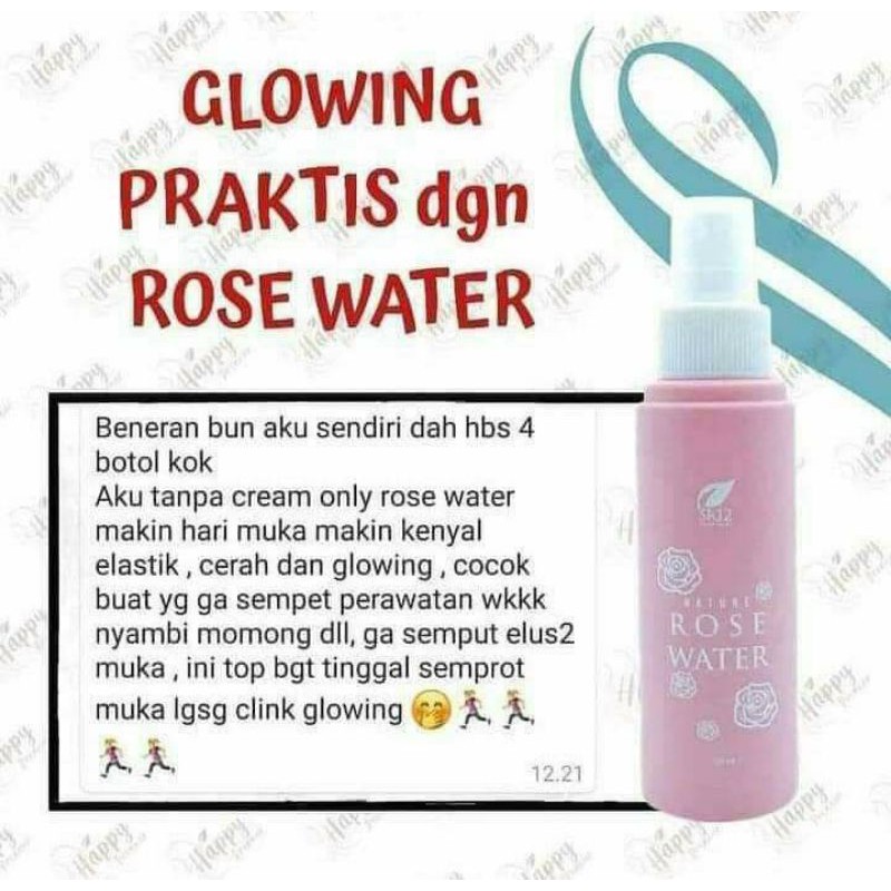 NATURE ROSE WATER SR12 / MELEMBABKAN KULIT WAJAH / MEMBANTU MEMAXIMALKAN MAKE UP