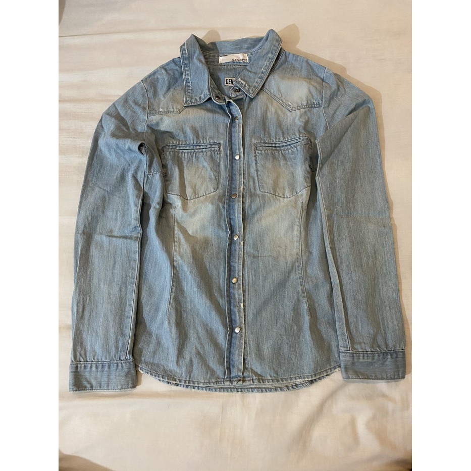kemeja jeans wanita kemeja denim