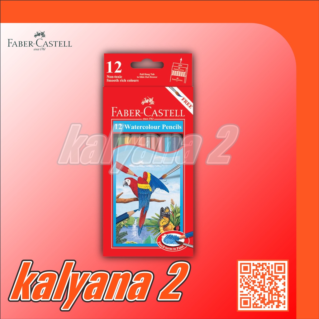 

Pensil Warna / Colour Pencil FABER-CASTELL Watercolour 12 L
