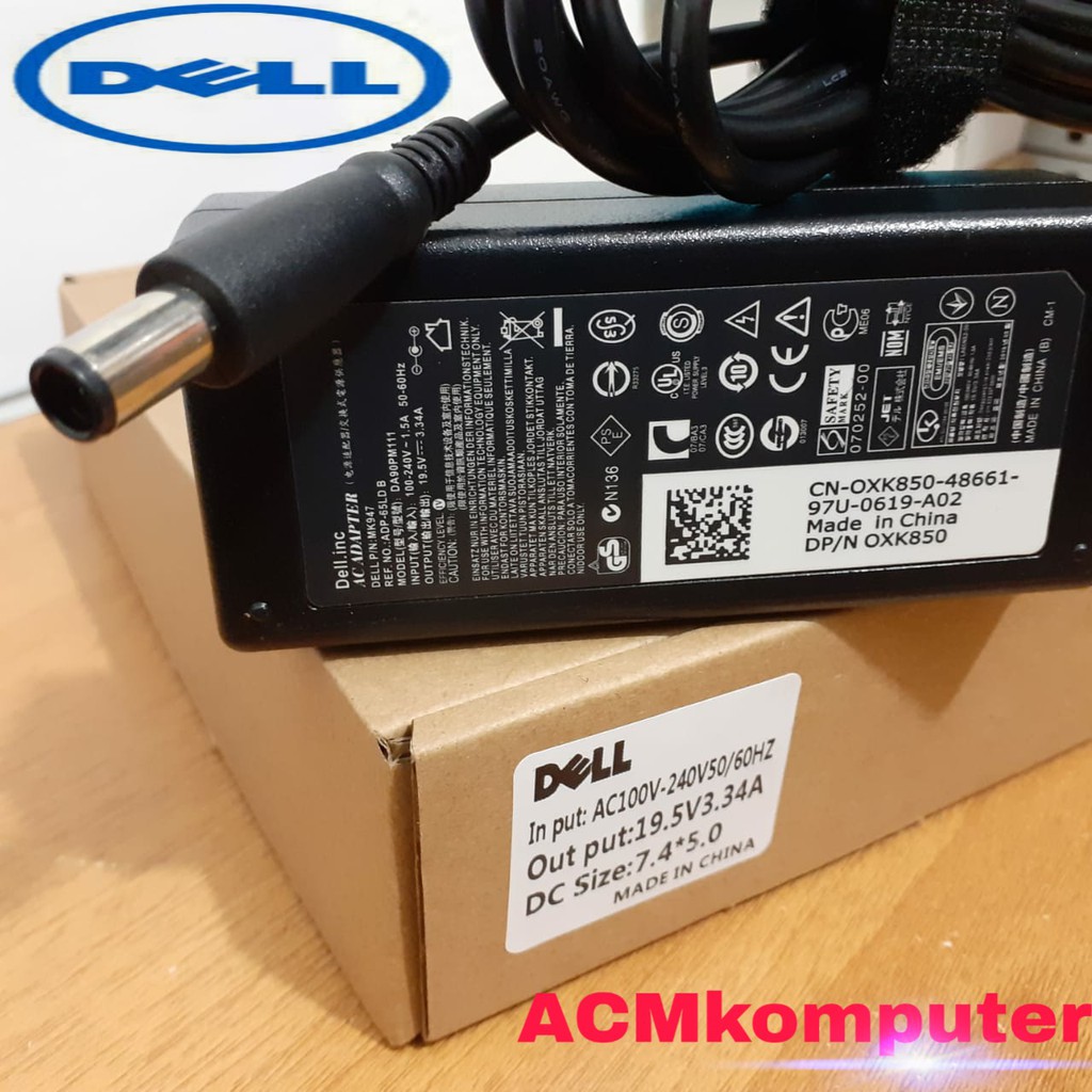 Jual Casan Adaptor Carjer laptop Dell Inspiron 19.5v 3.34a 14R N4050