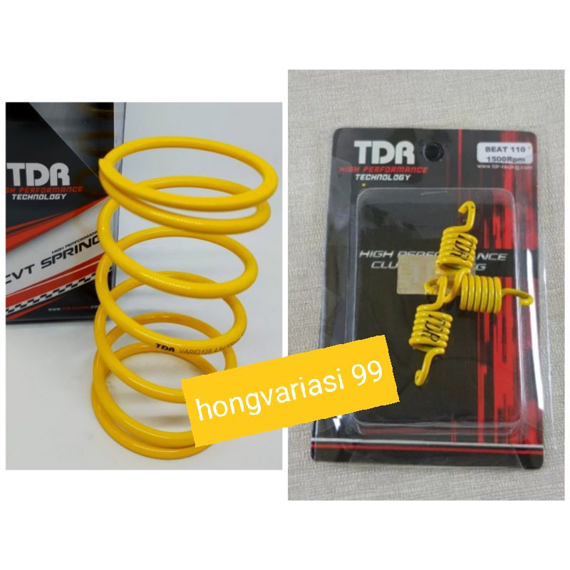 per cvt+ per otamatis TDR racing set original ukuran 1500rpm untuk motor honda Yamaha Mio beat Vario