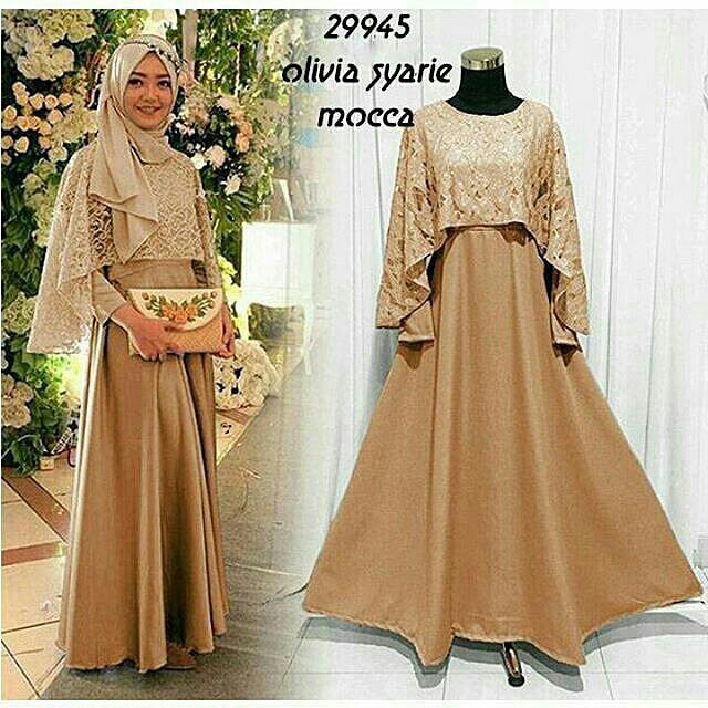 GAMIS SYARI ANNAJAH CAPUCCINO 900GR 110 140 ALLSIZE GAMIS SYARI BUSUI CADAR CREPE HQ POLOS MURAH I.