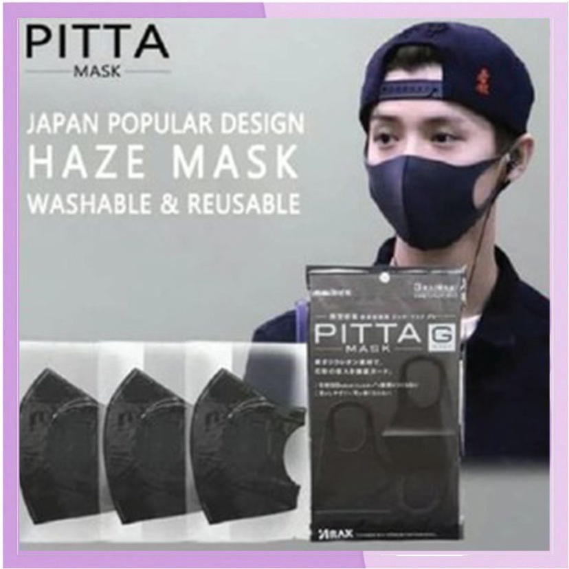 PITTA Mask Masker Scuba Ori Import Jepang Sponge (bukan scuba biasa) Asli Ori isi 3 Bisa Dicuci