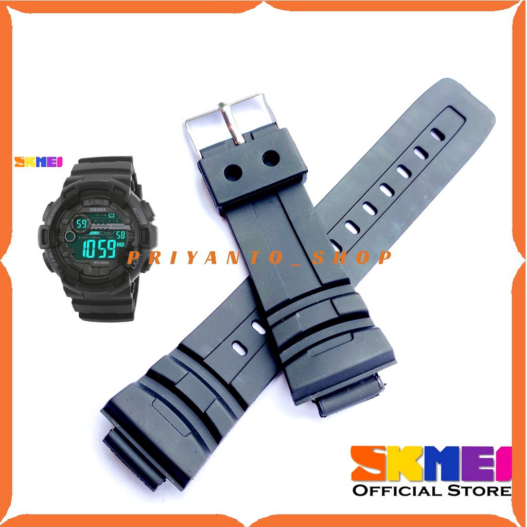 Strap Tali Jam Tangan Skmei 1243 SKMEI 1243 Hitam Tali Skmei 1243