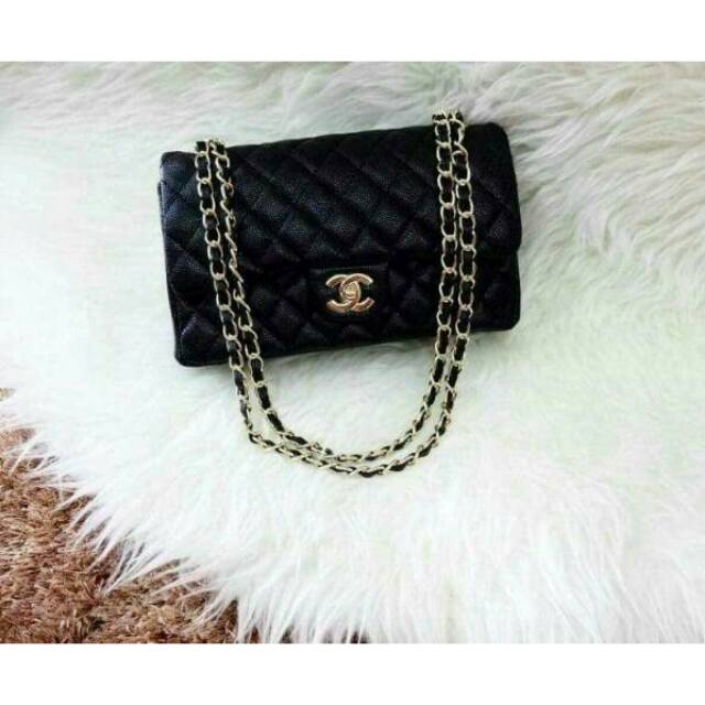 CHANEL CLASSIC FLAP MEDIUM CAVIAR LEATHER 1112