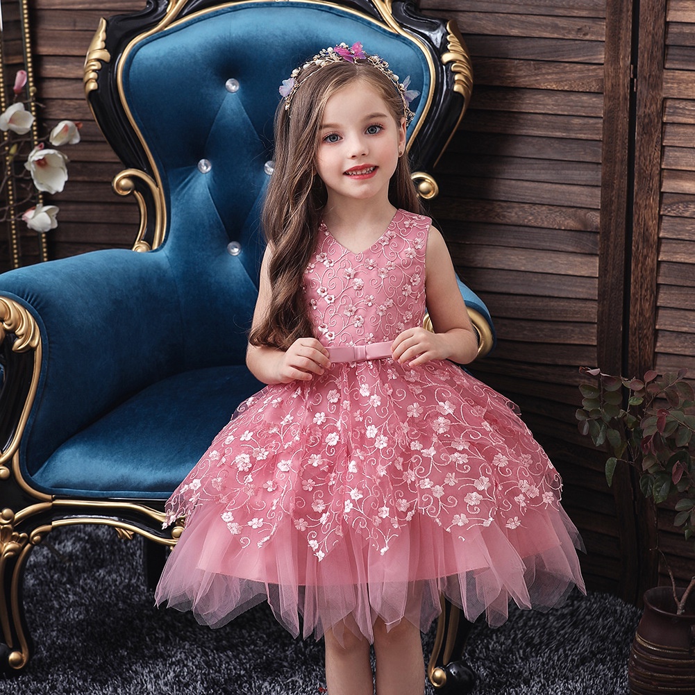 Gaun Pesta Anak / Dress Party Korea / Gaun Ulang Tahun Anak / Dress Anak Mewah Korea / Baju Anak Per