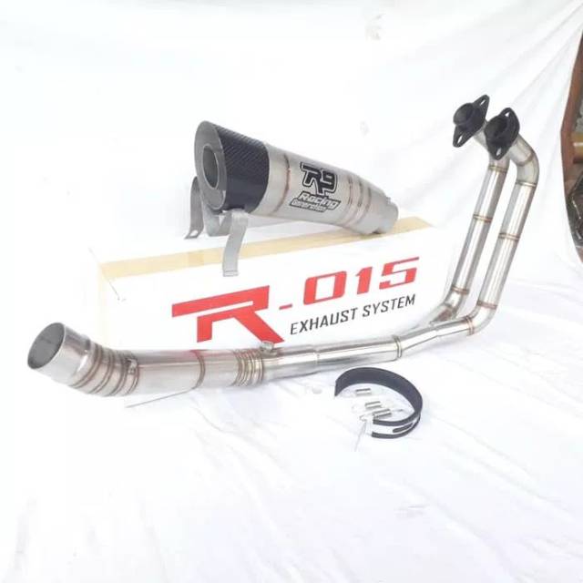 Knalpot R9 H2 Titanium SB Full Set Ninja 250, R25, MT25, CBR 250 RR