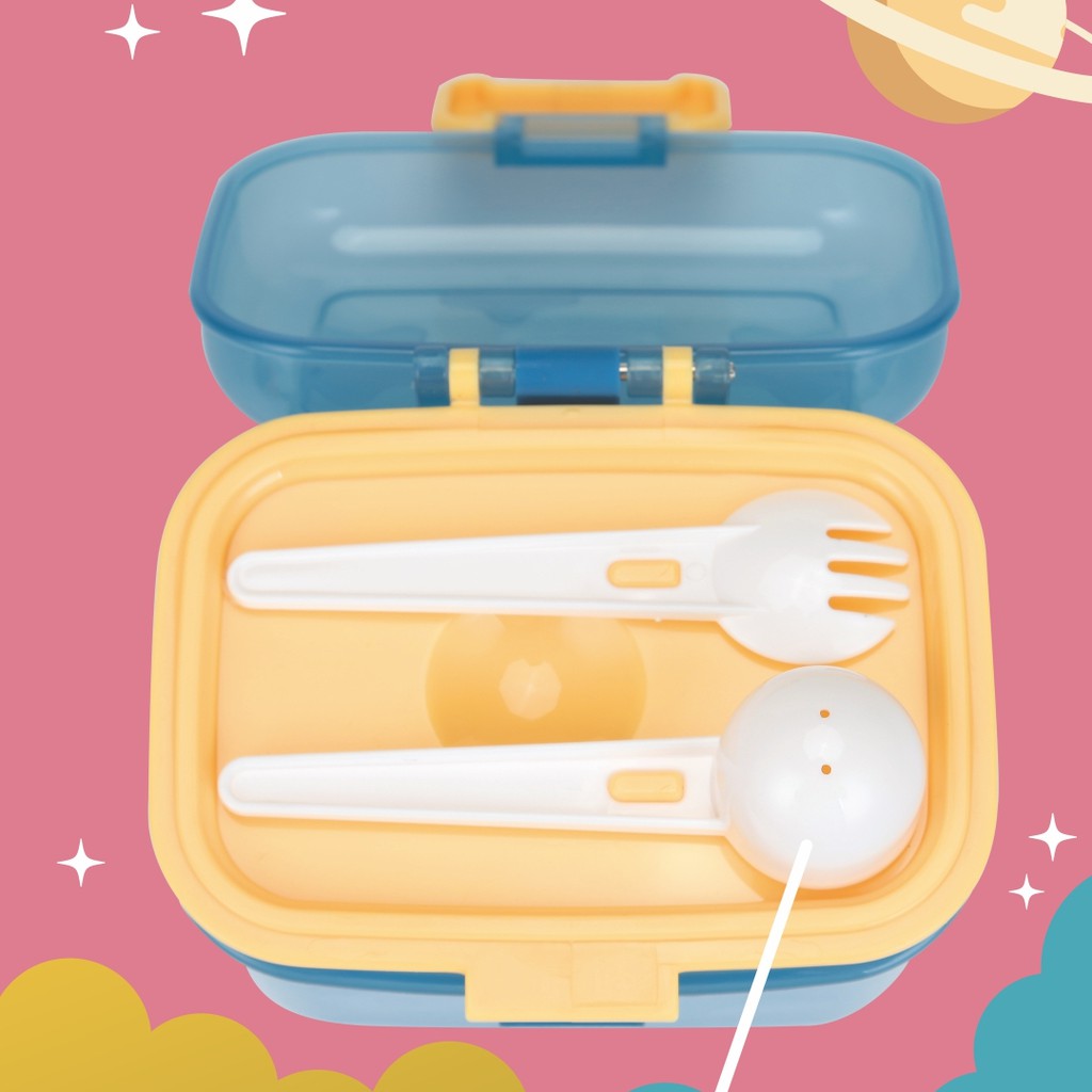 JIAYI Wadah Penyimpanan Bubuk Susu + Sendok &amp; Garpu - Baby Milk Powder Container M235