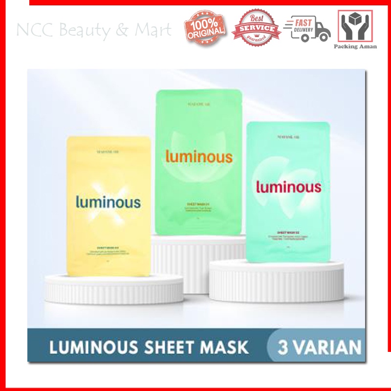 * NCC * Madame Gie Luminous Sheet Mask Masker Topeng Wajah - Netto 20 gr