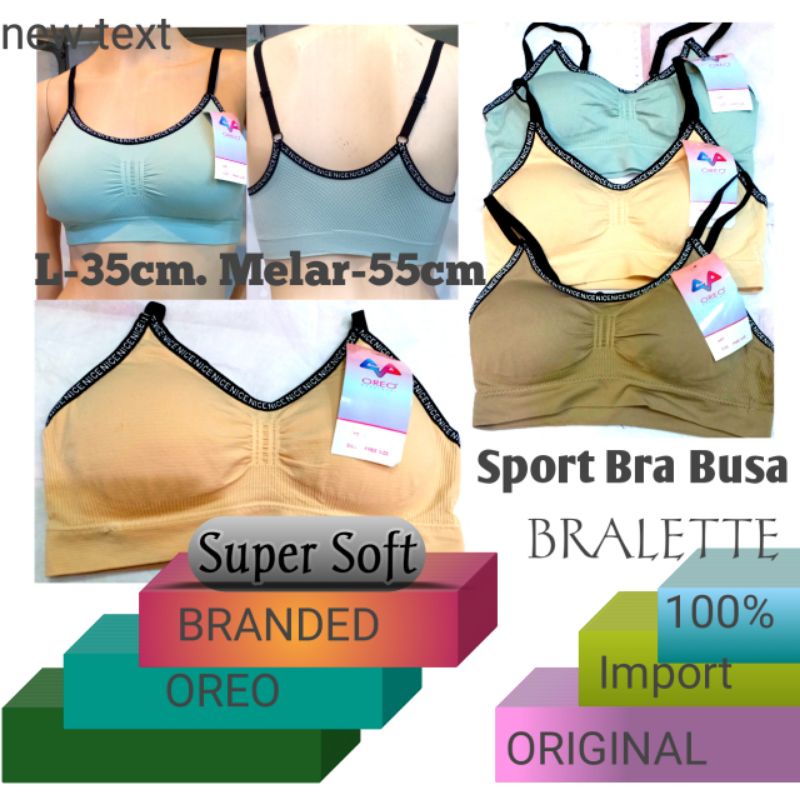 MINISET BUSA/SPORT BRA BUSA/BRALETTE/BRA PUSH UP BRENDED OREO EMPUK