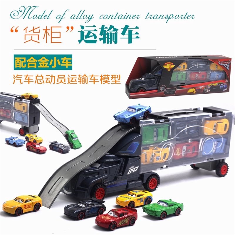 6pc Alloy Cars 2 Lightning McQueen Racer Car&amp;Mack Truck Kids Toy Collection Set Gifts