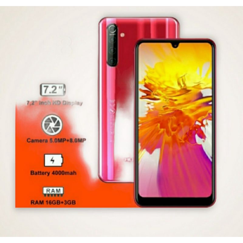 HP HUANGMI F8 NOTE 4G LTE RAM 3/16GB LAYAR 7,2 INCHI IMEI TERDAPTAR
