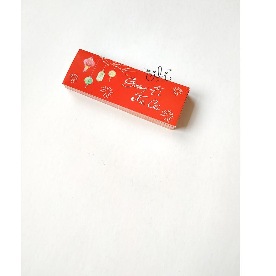 

W7L (SCNY16) RED LAMPION Stiker MINI 7x2.5 cm seal box paperbag imlek sincia cny★ (Grosir)