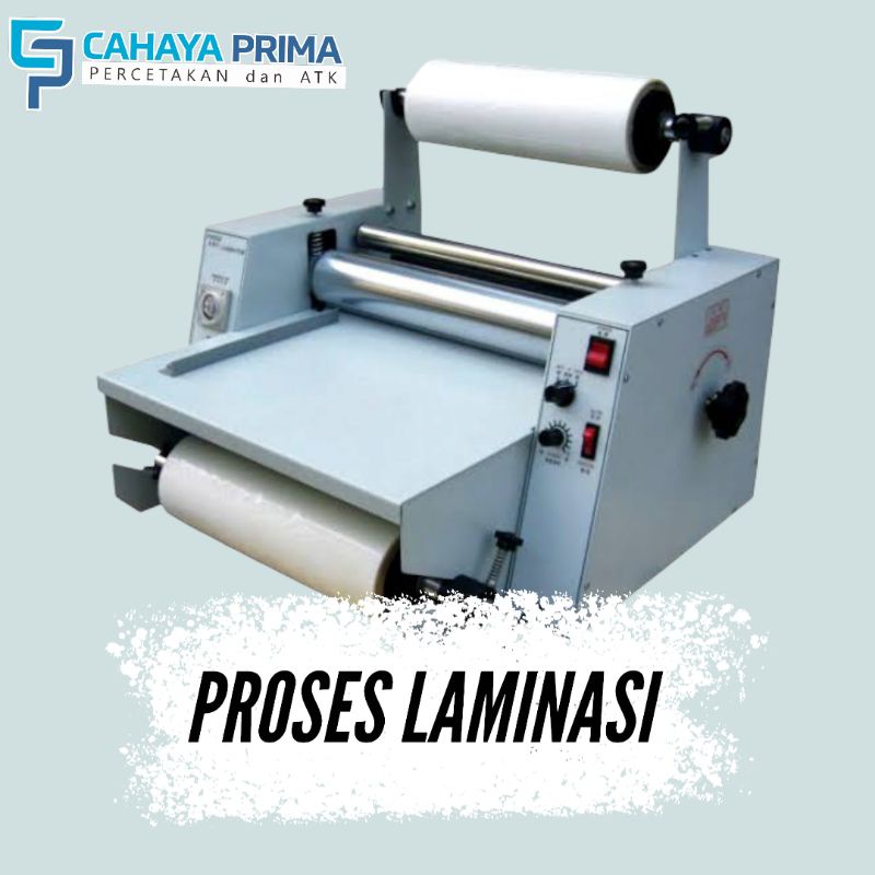 

Finishing Laminasi / Laminating proses tambahan cetak