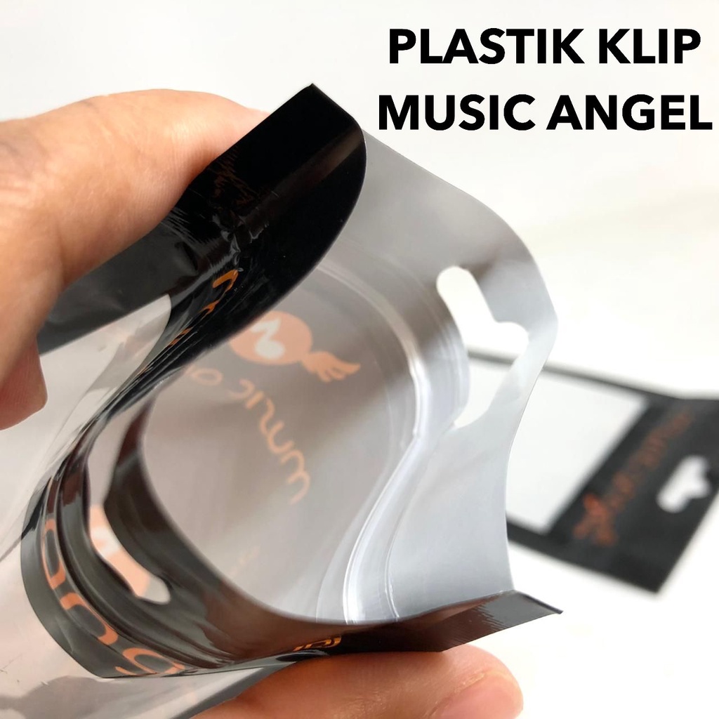 MINIGO 1PCS jual plastik packing earphone klip universal merek music angel