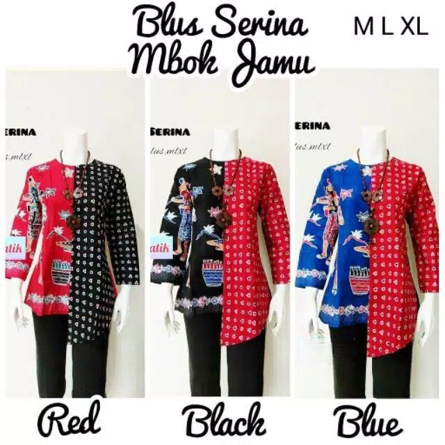 BLUS SERINA BLUS ZIGGY JAMU GENDONG #3 BLUS BATIK FASHION BLOUSE BATIK MUSLIM SERAGAM BATIK KERJA