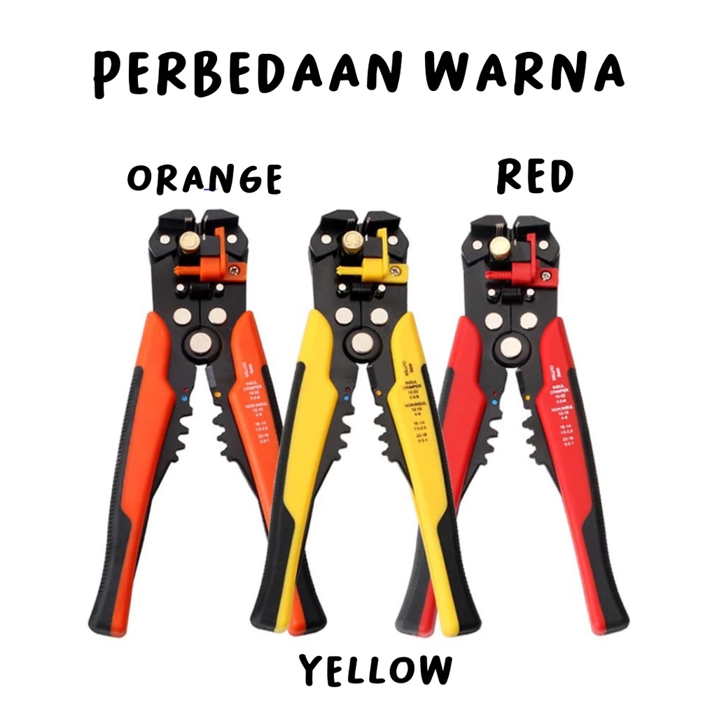 Automatic Wire Stripper Crimper Wire Pengupas Kulit Kabel  Pembuka Pemotong Tang Potong Tang Pengupas dan Pemotong Kabel - Cable Strippers