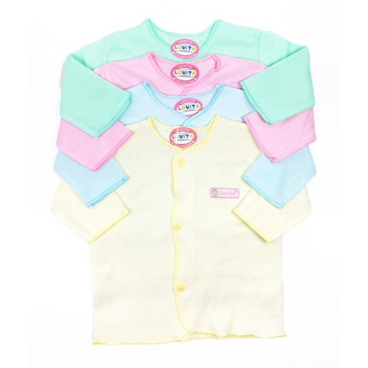 Luvita Baju Bayi Lengan Panjang Newborn Polos SNI