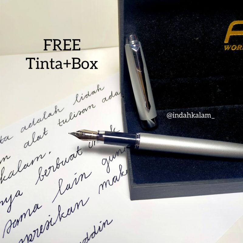 

[LANGKA] Fountain Pen Iridium Silver Set Nib Box Pulpen Klasik Kaligrafi Kitab Kalam Ijazah PenTutul