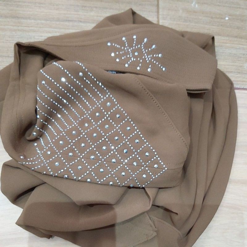 KHIMAR ANDINE ORI KARANGGO-CARAMEL