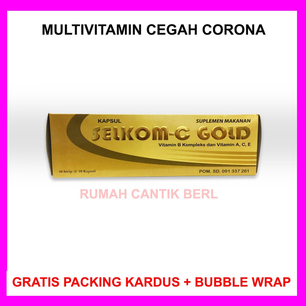Ready - Vitamin Selkom C Gold Perbaiki Imunitas Cegah Corona Isi 1 Strip