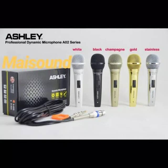 MIC KABEL ASHLEY A02 DYNAMIC MICROPHONE ASHLEY A 02